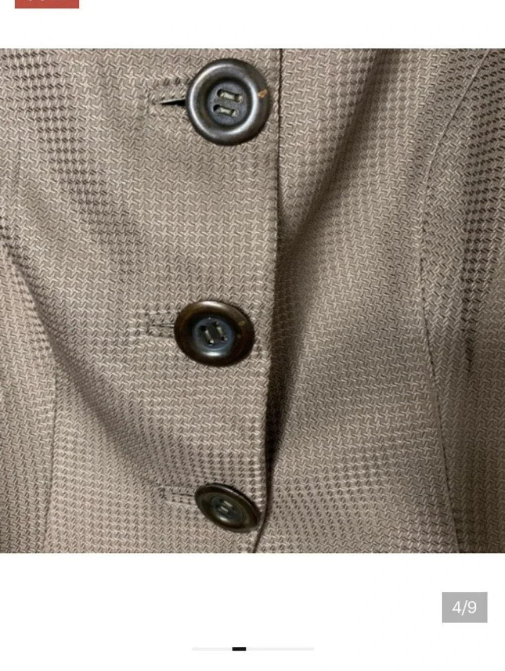 GIORGIO ARMANI 46 12 PEPLUM TAN SILK WAFFLE COUTURE RUNWAY TIMELESS  PANTS SUIT - Picture 7 of 14